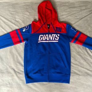 NFL Team Apparel Giants Zippered Hoodie (M)